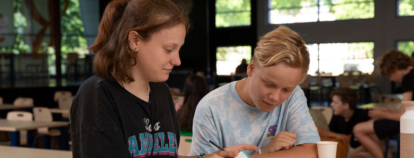 Leerling aan het werk